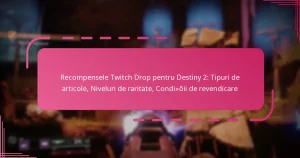 Recompensele Twitch Drop pentru Destiny 2: Tipuri de articole, Niveluri de raritate, Condiții de revendicare